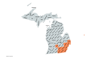 Service Area Map Southeast Michigan Home Pro Roofing 1 300x188